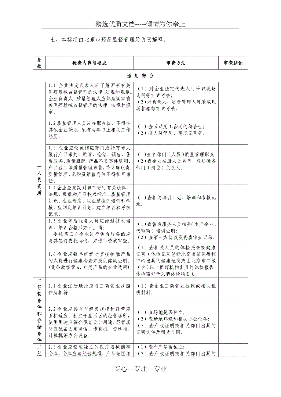 北京医疗器械经营企业检查验收标准_第2页