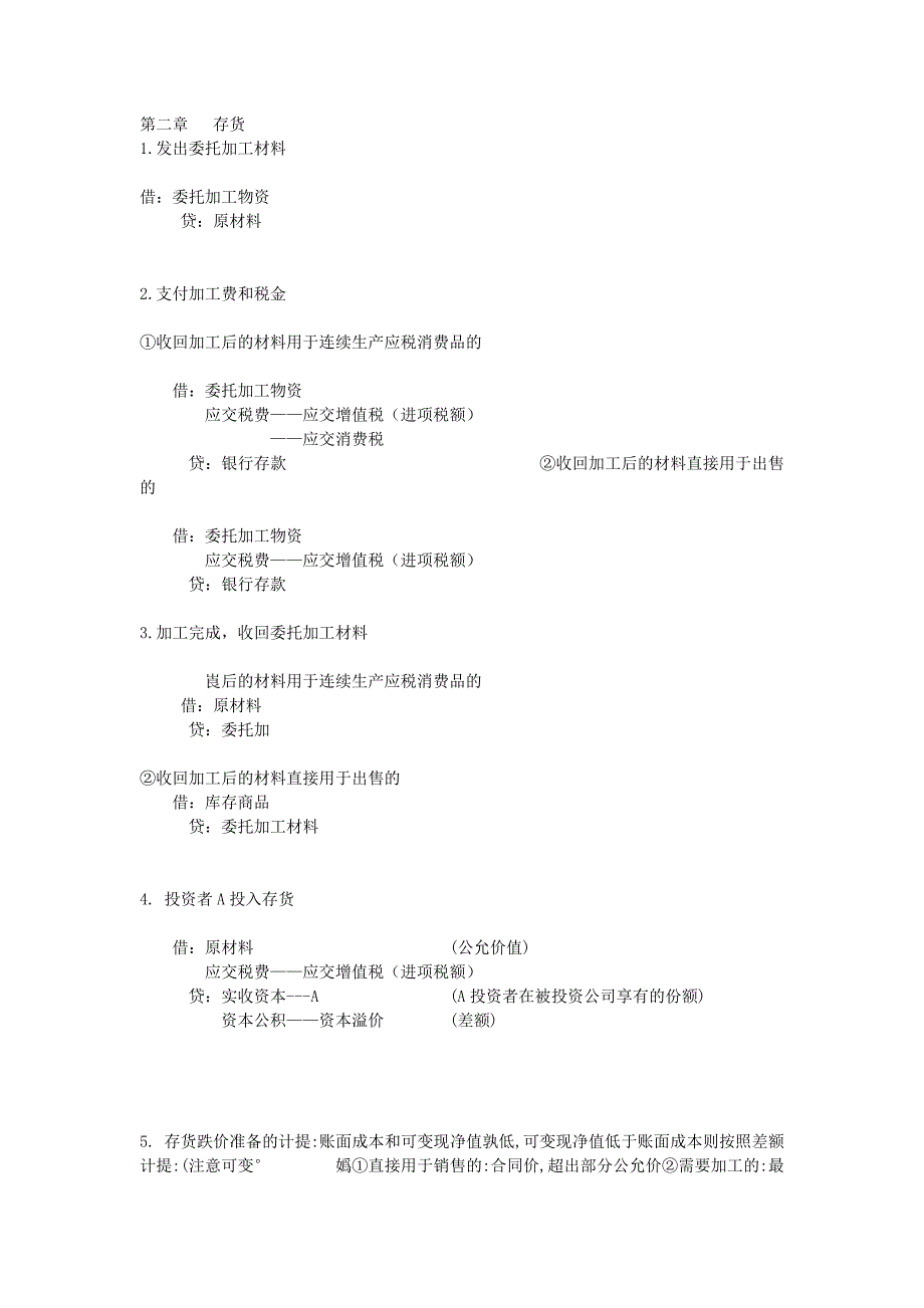 中级会计分录总结_第1页