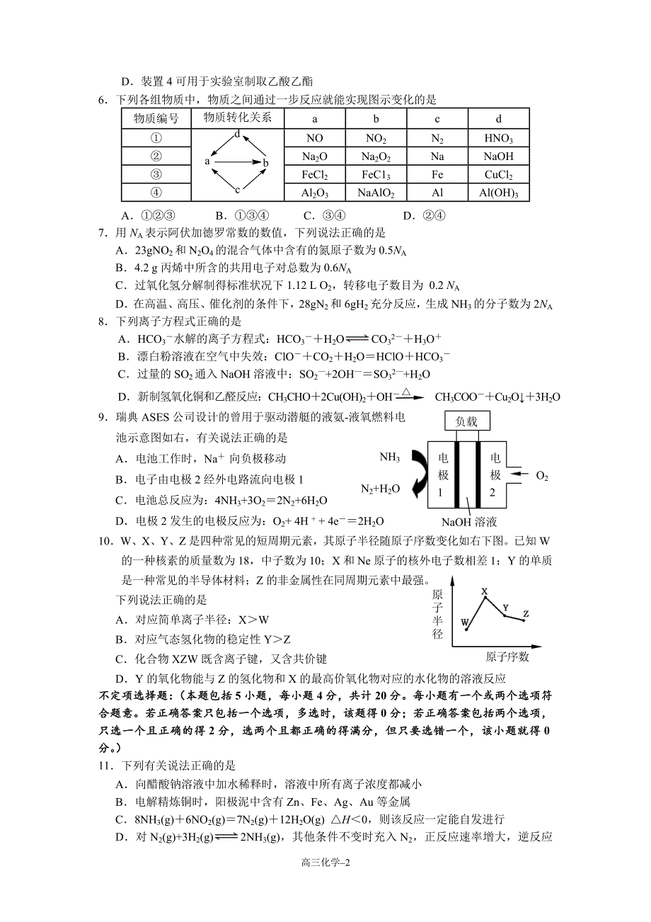 镇江市2014届高三上学期期末.doc_第2页