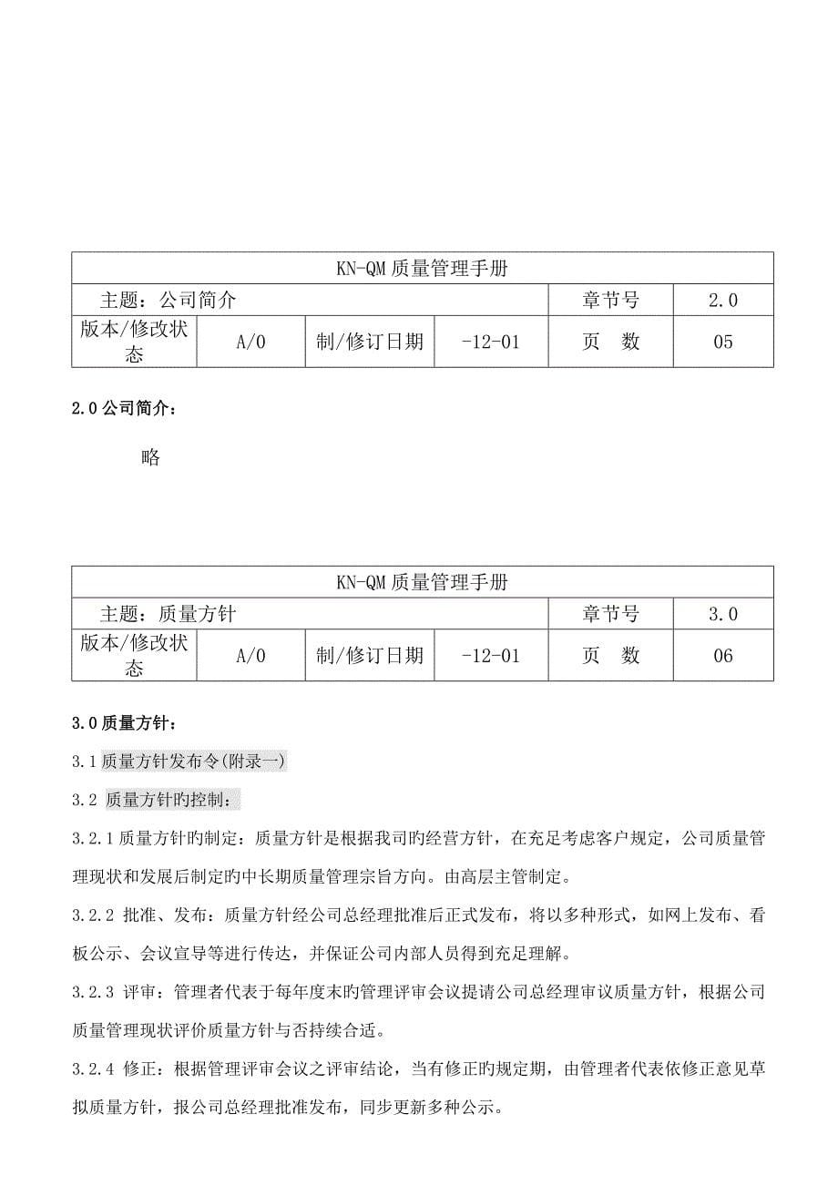 质量标准手册范本正式版_第5页