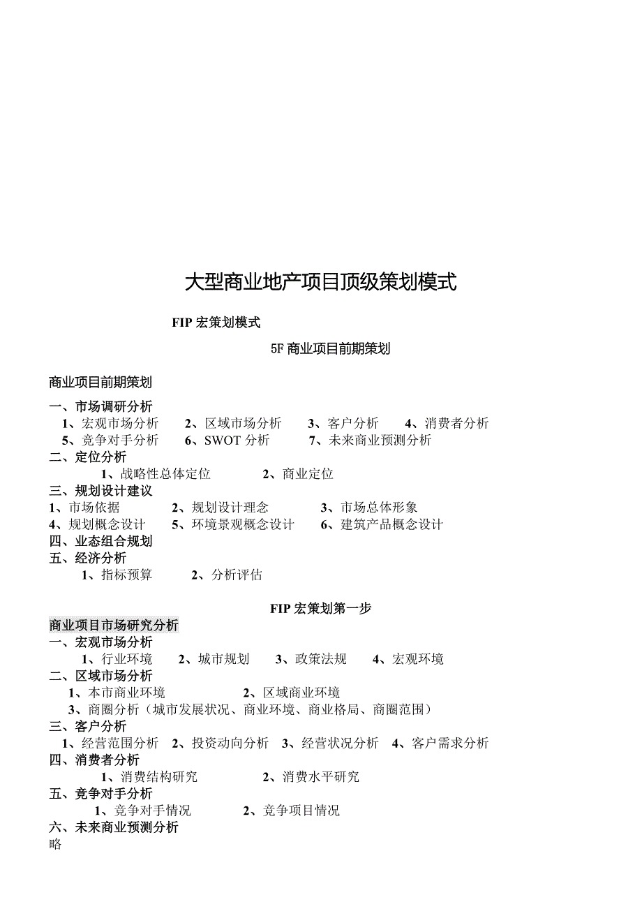 大型商业地产项目顶级策划模式1_第1页