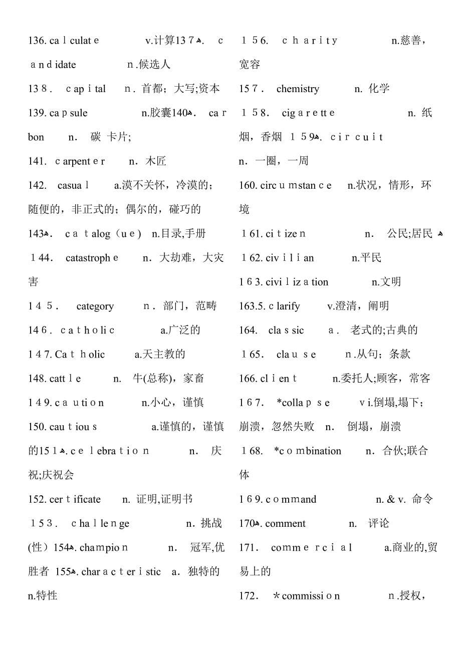 英语高考高频词汇_第5页