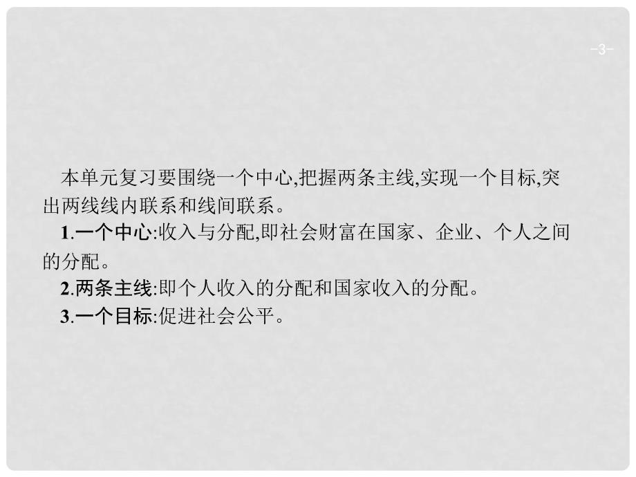 高考政治总复习 第三单元 收入与分配单元综合课件 新人教版必修1_第3页