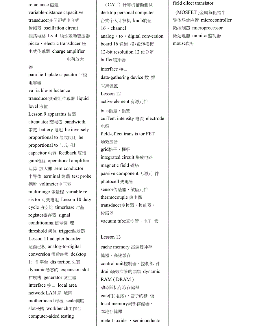 测控技术与仪器专业英语词汇_第2页