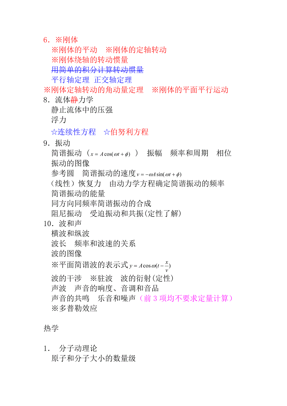 全国中学生物理竞赛内容提要(理论,修订版初稿)_第4页