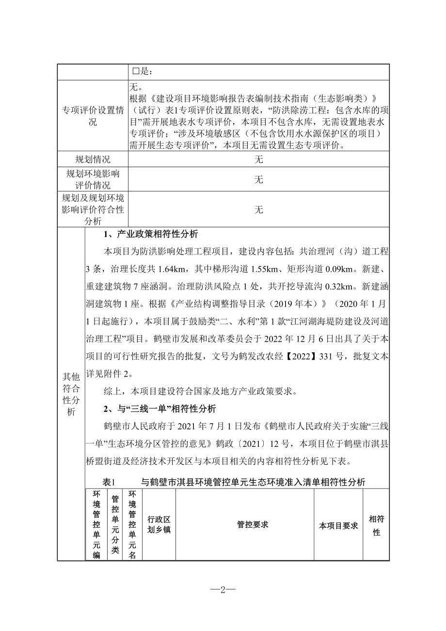 南水北调中线工程河南段防洪影响处理工程（鹤壁市）第一批环境影响报告.docx_第3页