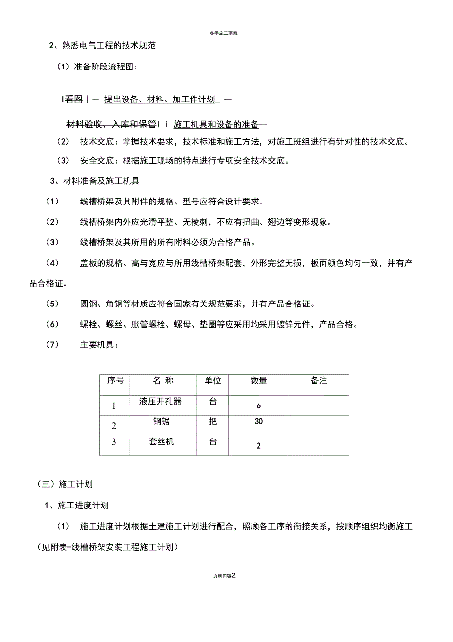 线槽桥架安装工程施工方案_第2页