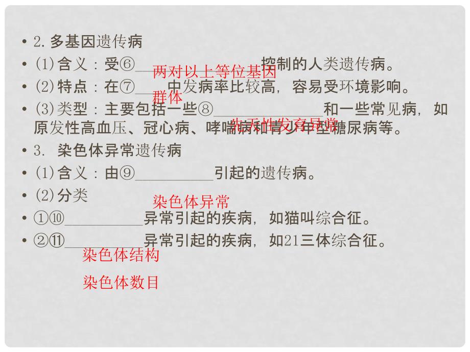 高考生物总复习 5.3《人类遗传病》知识研习课件 新人教版必修2_第4页