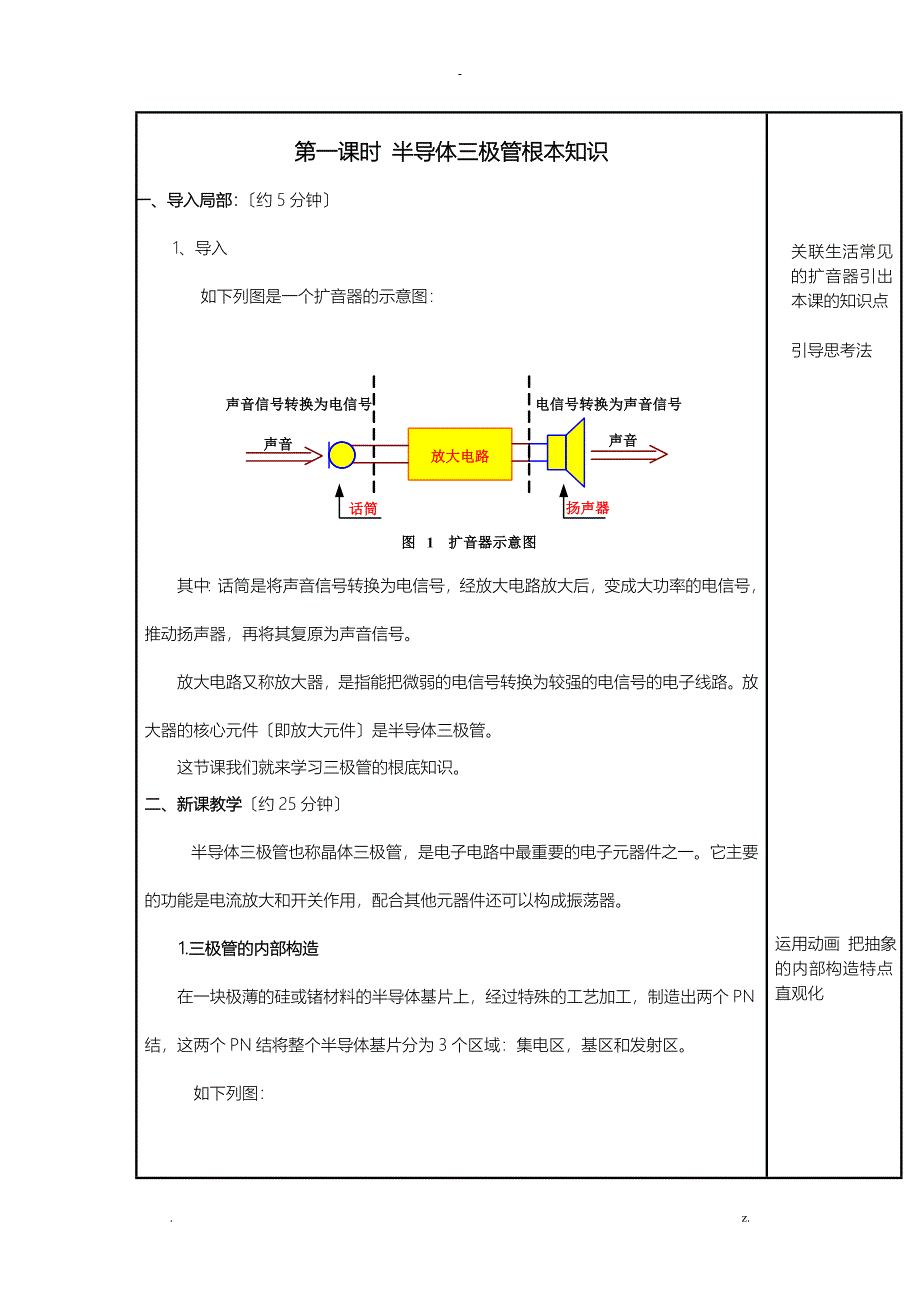 半导体三极管教案设计_第2页