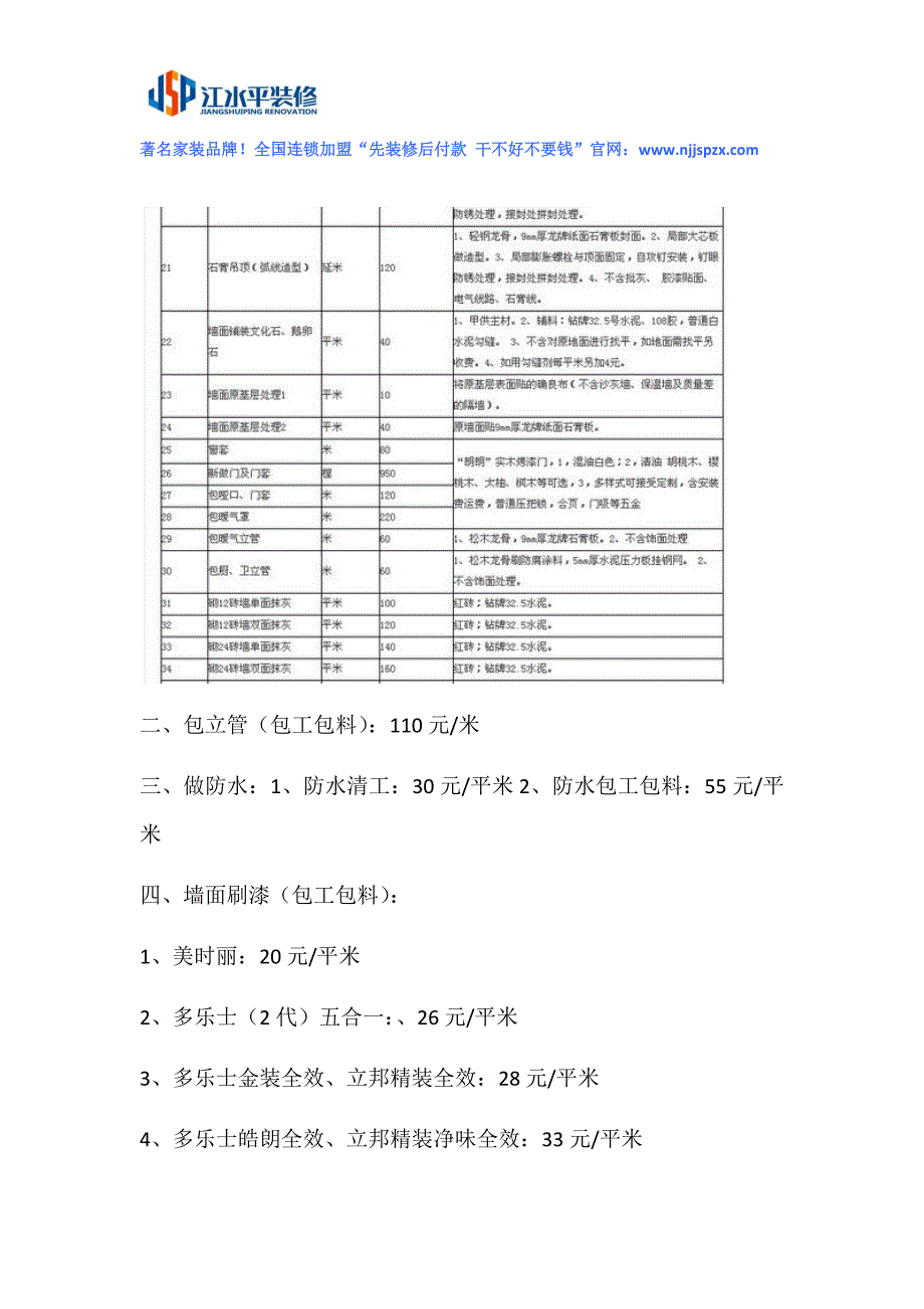 北京装修队报价表参考预算书_第2页