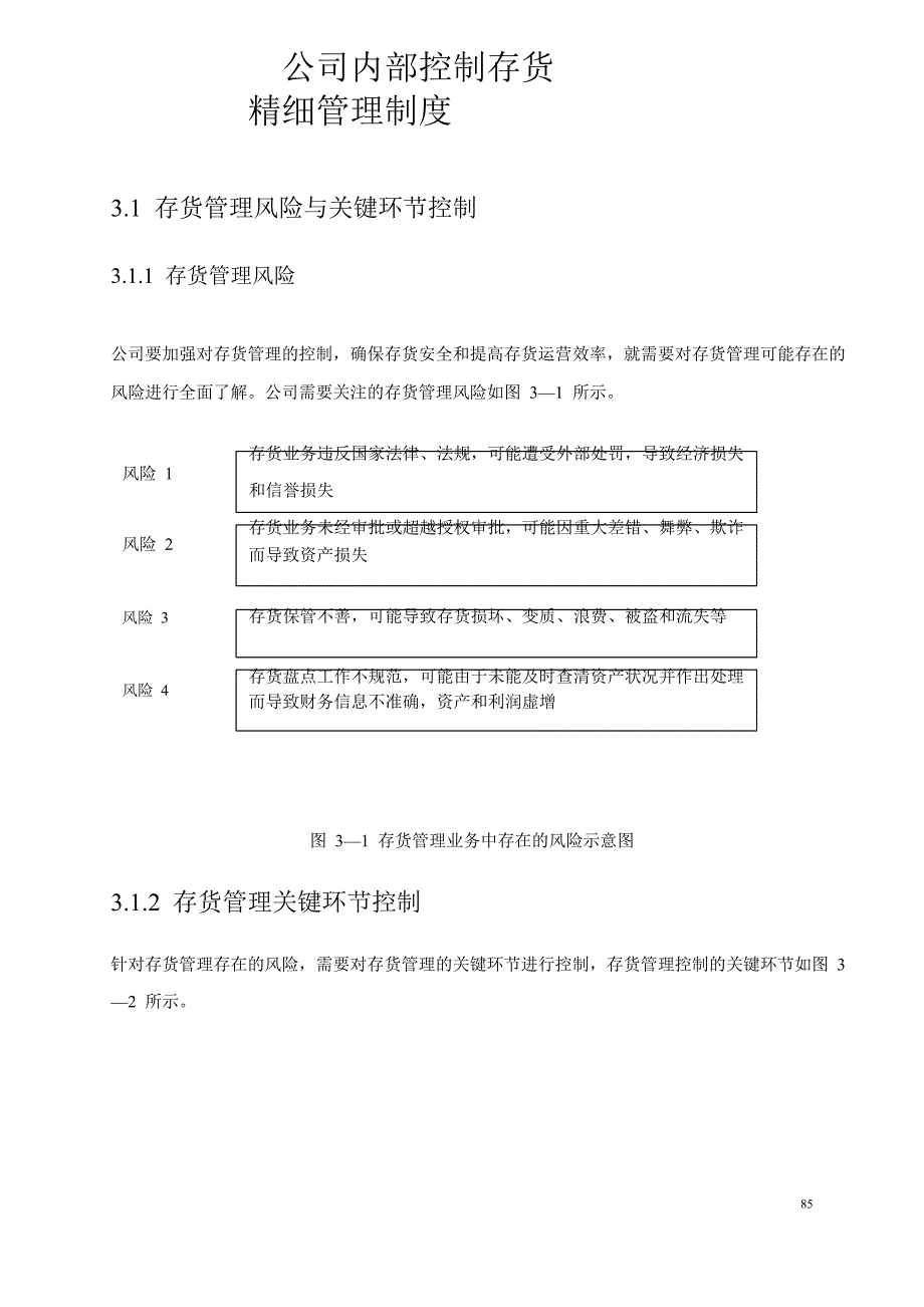 公司内部控制存货精细管理制度_第1页