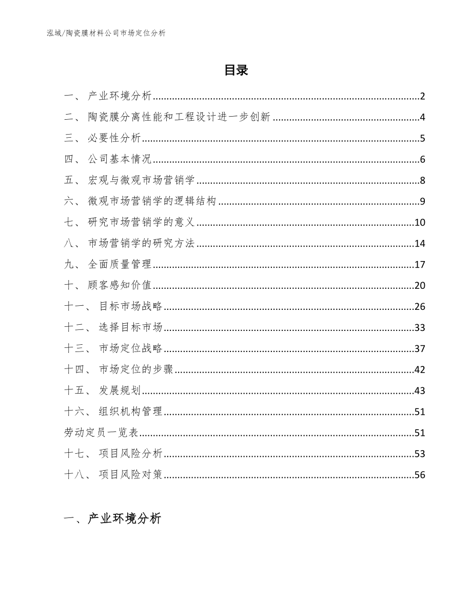 陶瓷膜材料公司市场定位分析_参考_第2页