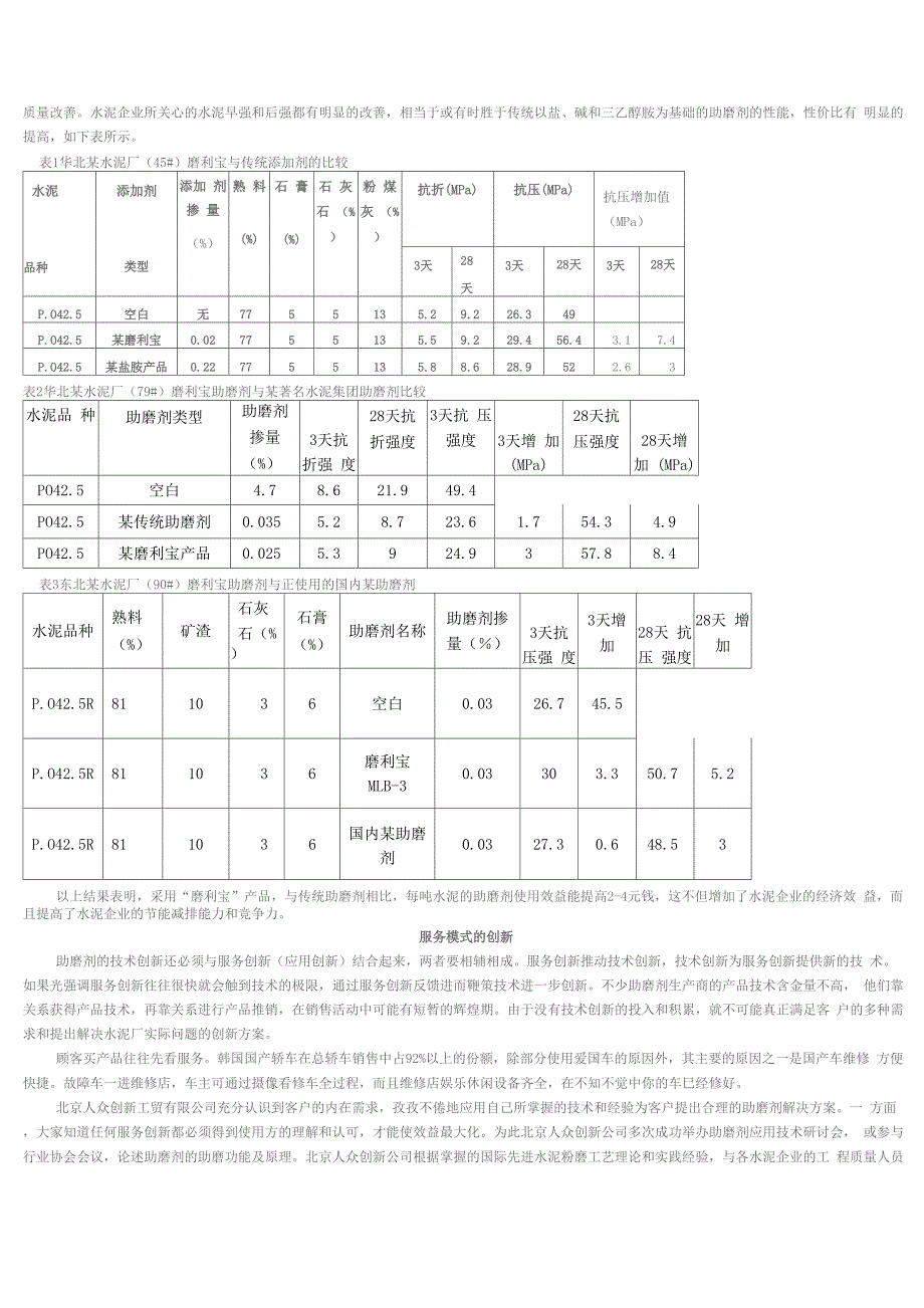 论水泥助磨剂企业的自主技术创新和服务模式的探索_第3页