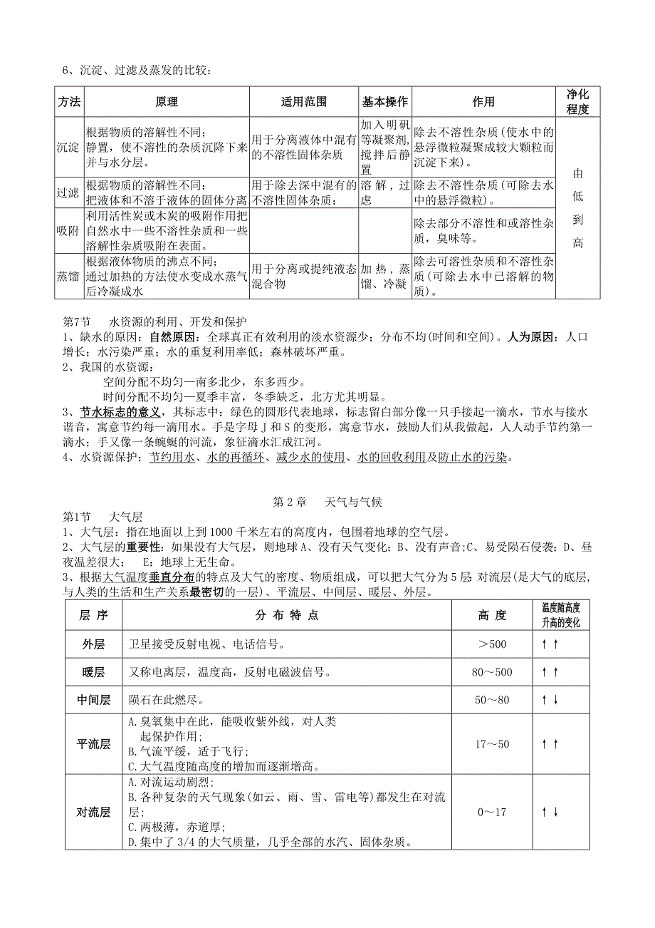 浙教版科学八年级上册各单元知识点汇总_第4页