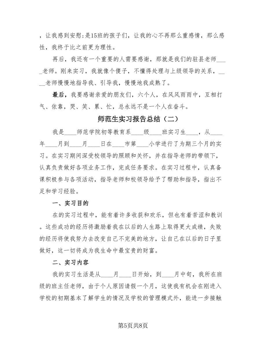 师范生实习报告总结（2篇）.doc_第5页