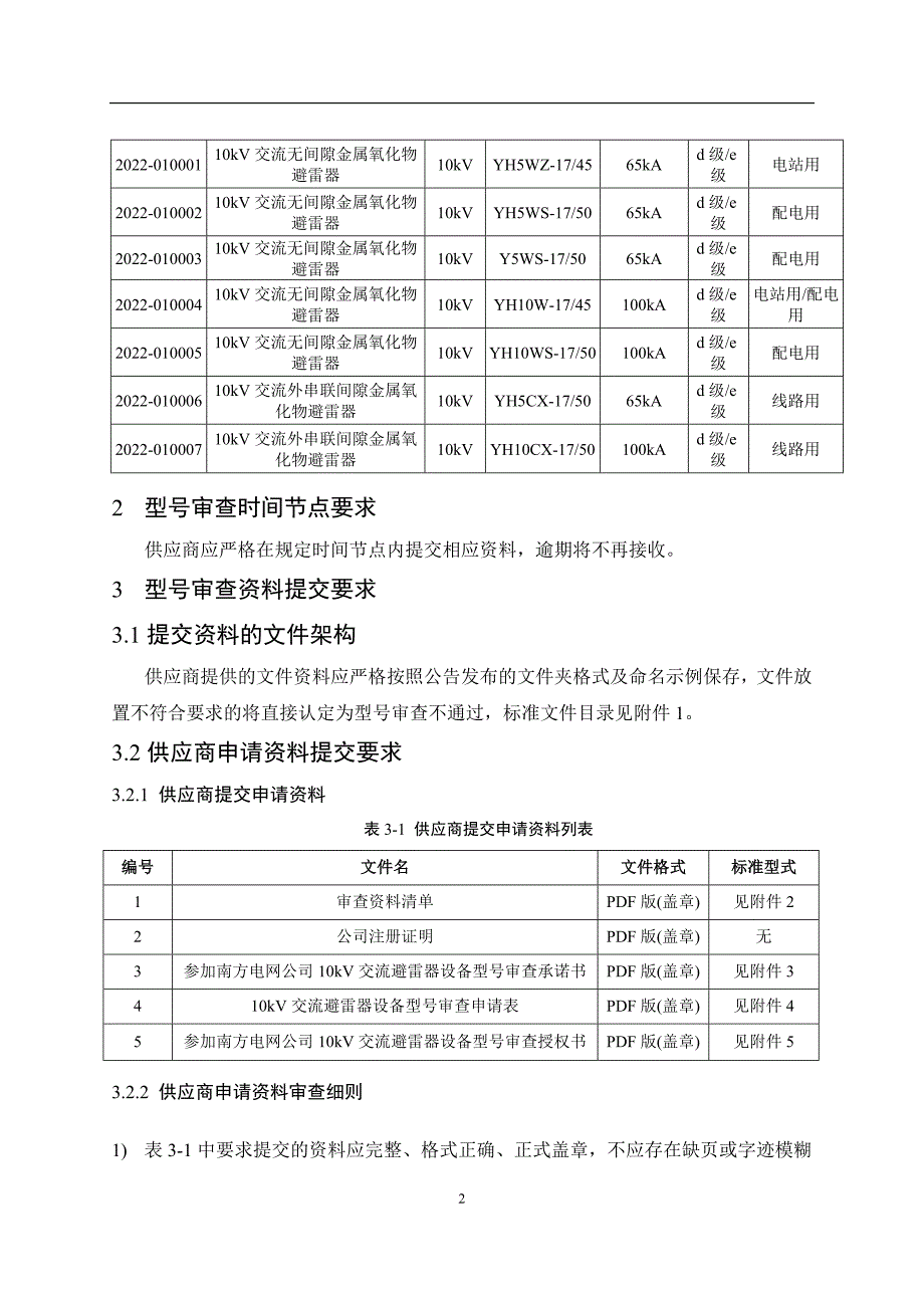 10kV交流避雷器设备型号审查实施细则.docx_第2页