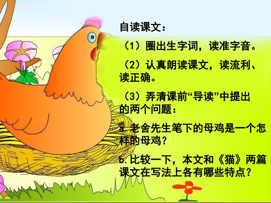 《母鸡》教学课件_第3页