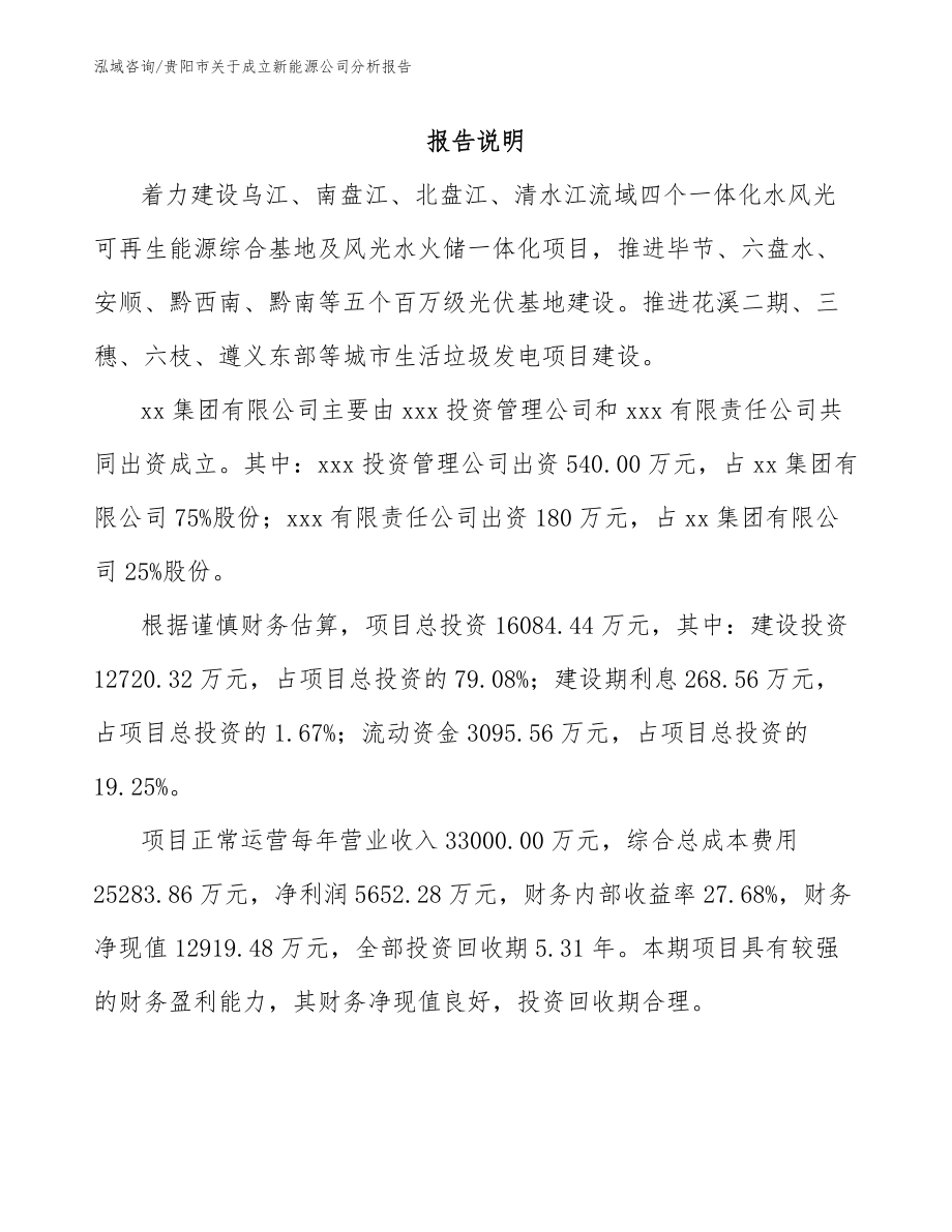 贵阳市关于成立新能源公司分析报告【参考范文】_第2页