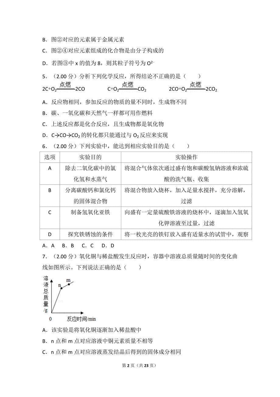 (完整版)2018年陕西省中考化学试卷(解析版).doc_第2页