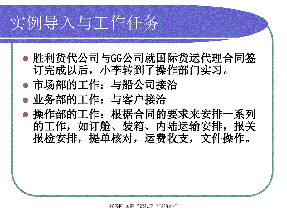 任务四国际货运代理合同的履行课件_第2页