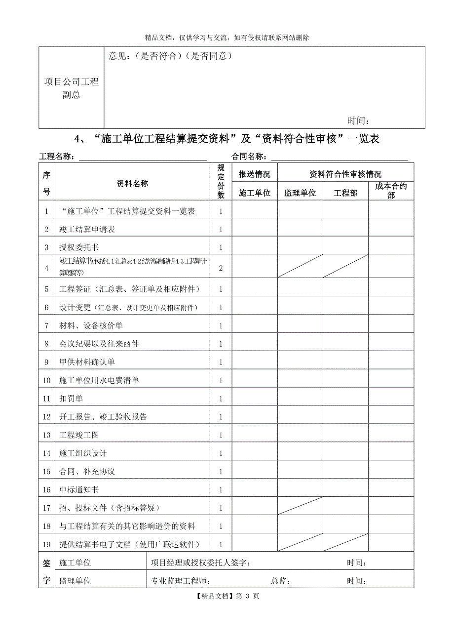 工程结算书模板_第3页