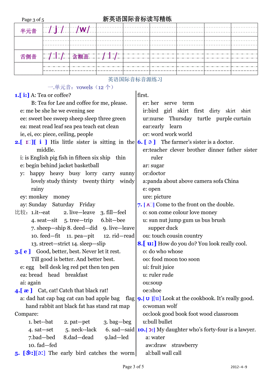 新英语国际音标分类四线三格书写习练精心编辑.doc_第3页