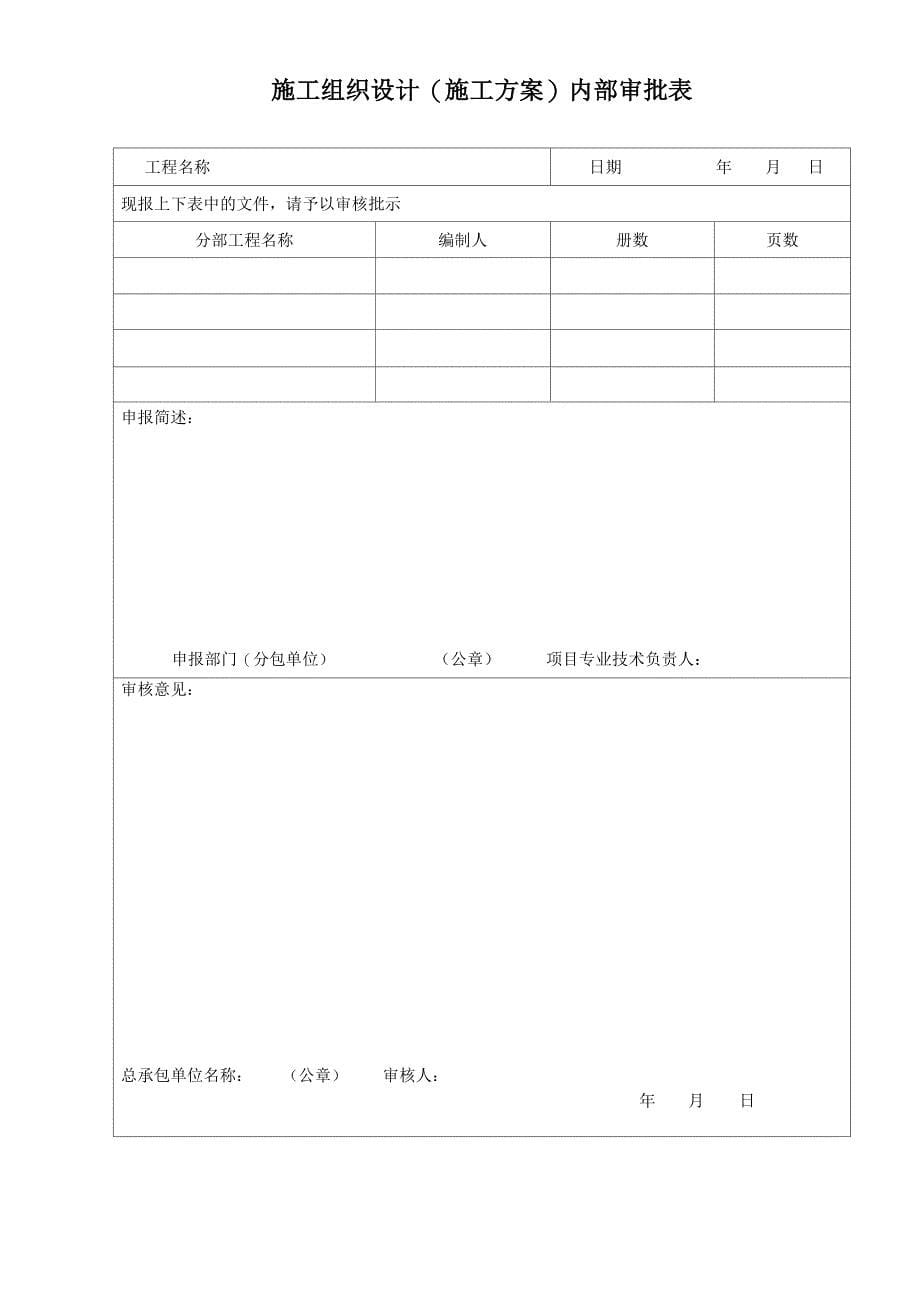 中央空调工程施工项目实用表格_第5页