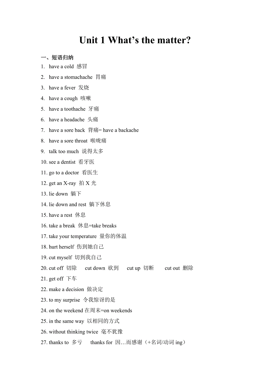 人教版八年级英语下册1-5单元知识点归纳_第1页