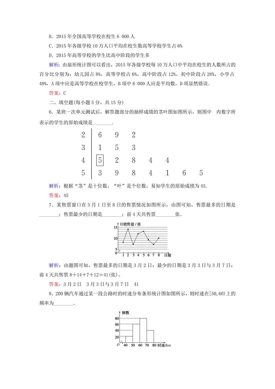 【最新教材】高中数学北师大版必修3课时作业：第一章　统计 课时作业 4 Word版含答案_第3页