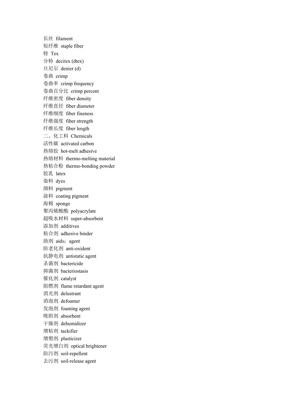 汉英非织造布常用词汇.doc_第2页