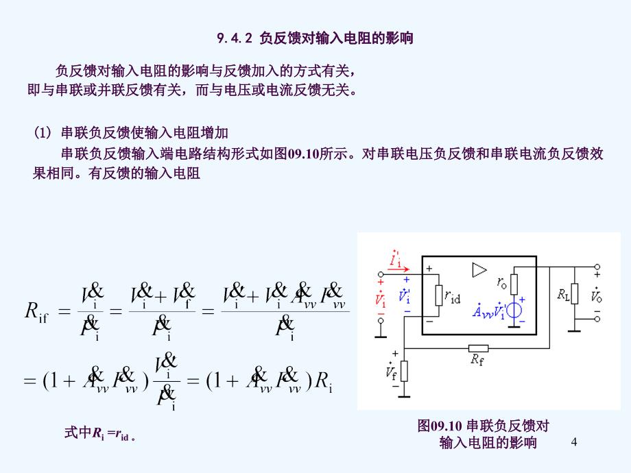 并联负反馈使输入电阻减小模拟电子技术基础ppt课件_第4页