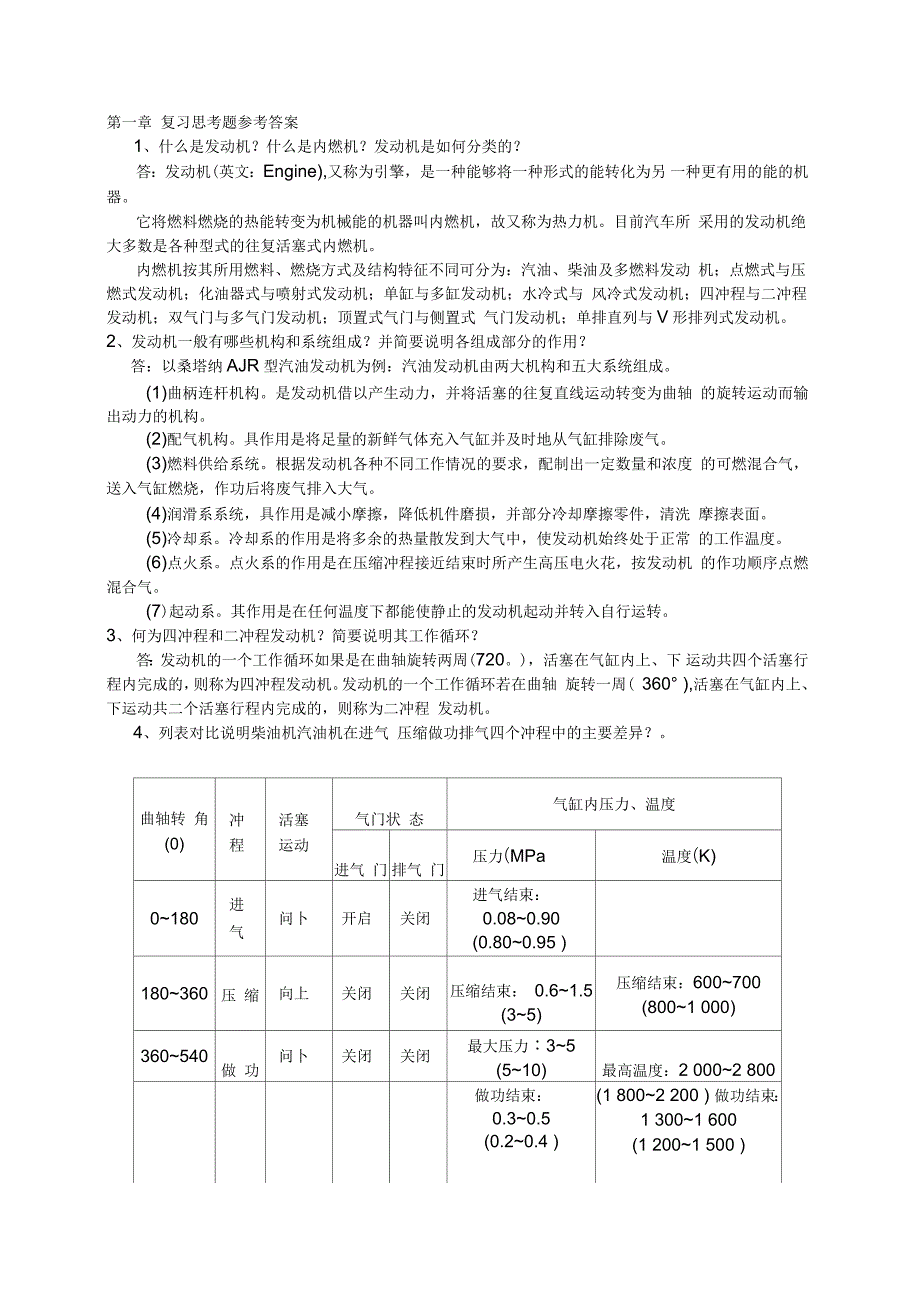 《汽车发动机构造与维修第2版》课后习题答案_第1页