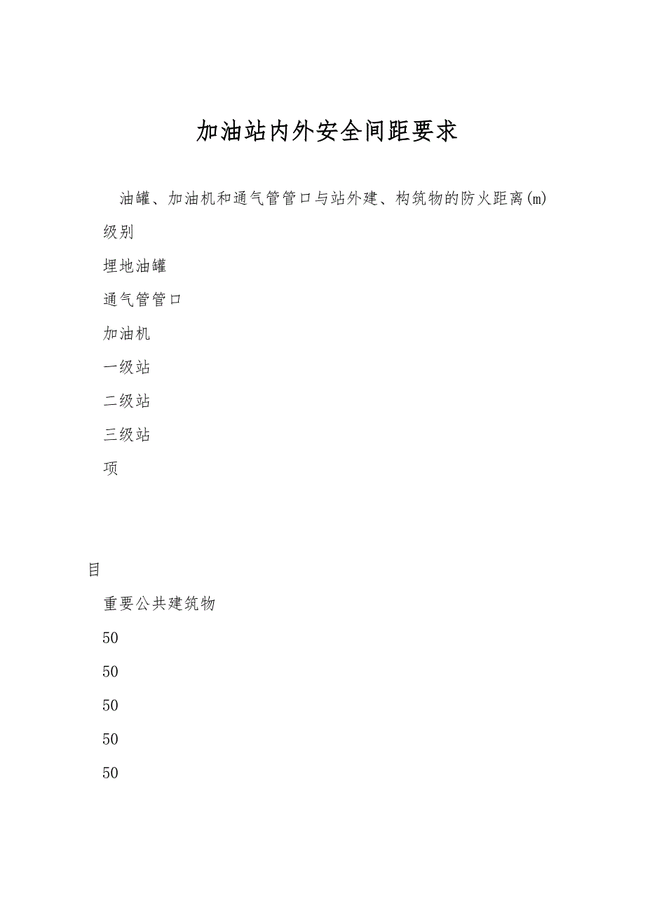 加油站内外安全间距要求.doc_第1页