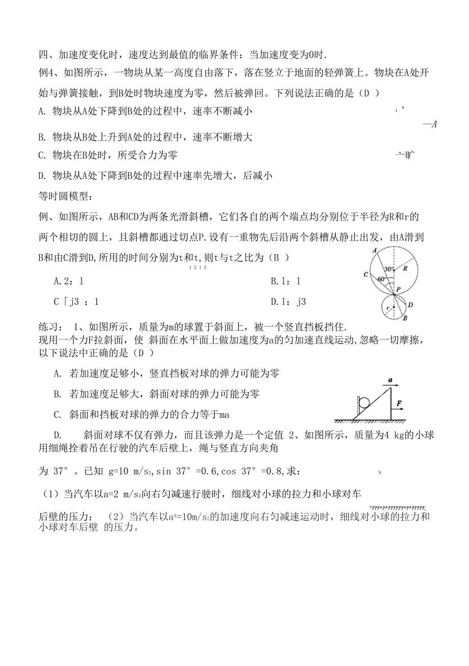 牛顿运动定律：临界问题_第5页