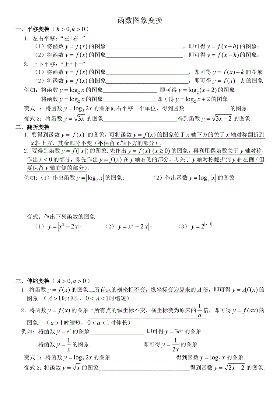 高中函数的图像变换_第1页