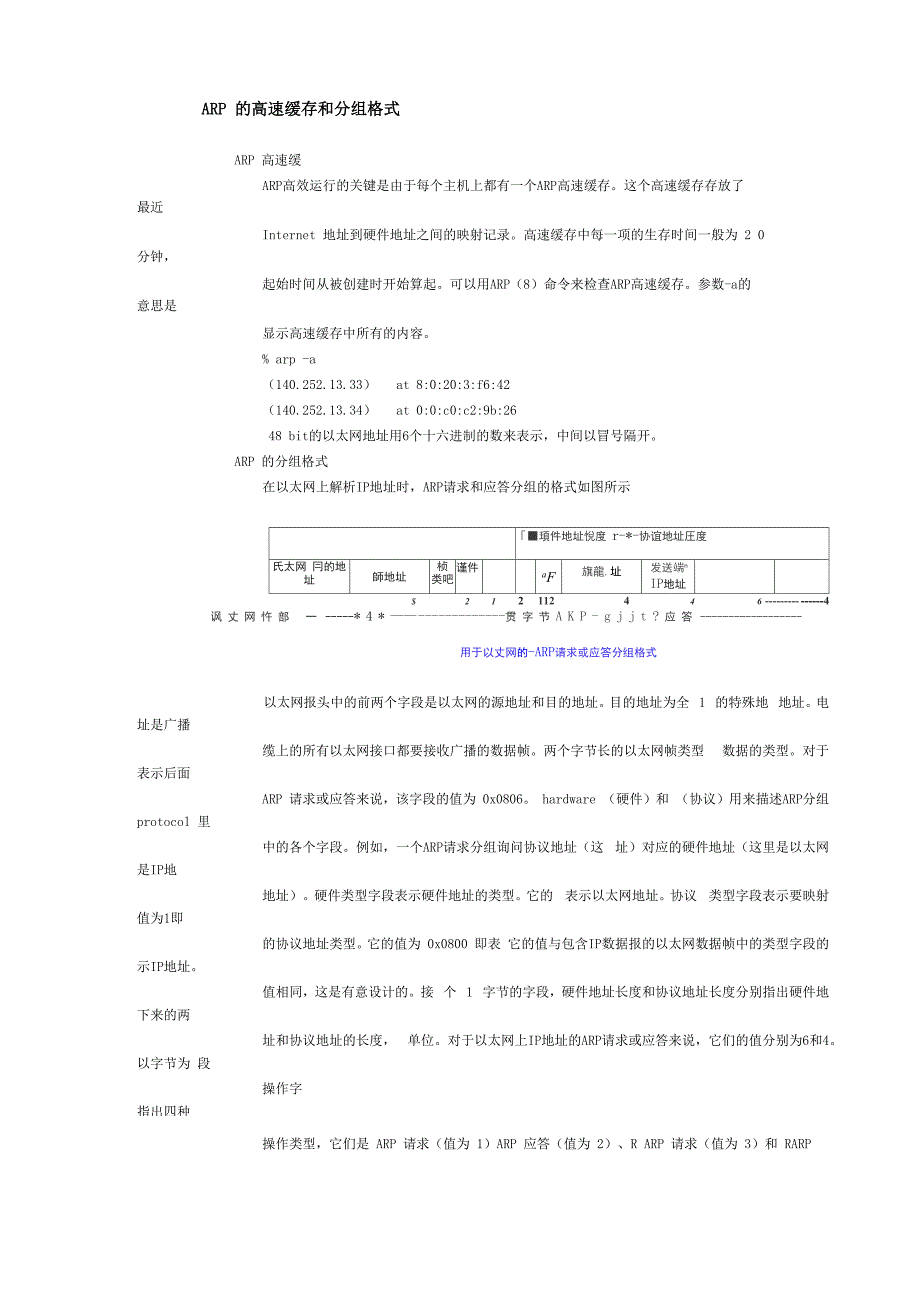 ARP的高速缓存和分组格式_第1页