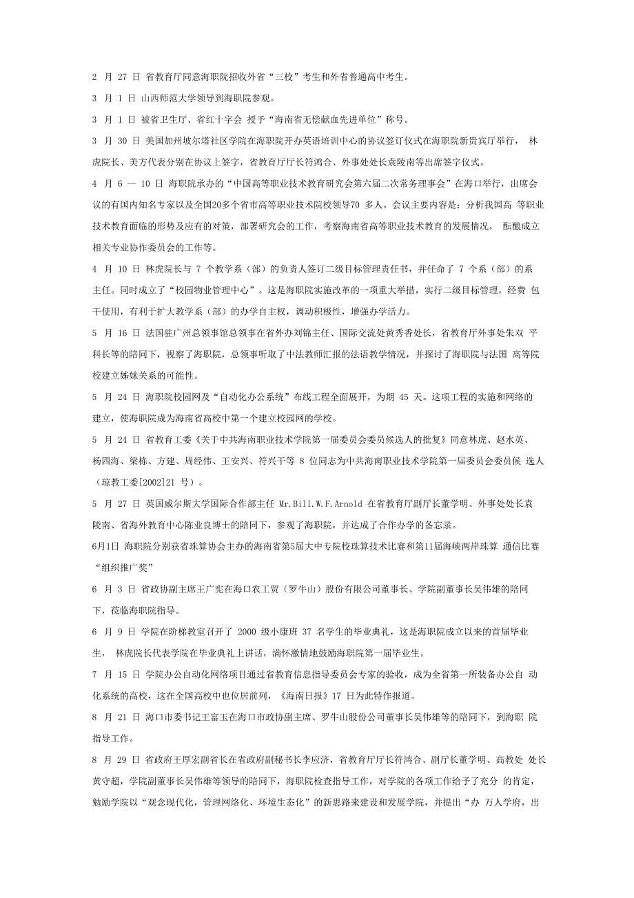 海南职业技术学院十年大事记_第5页