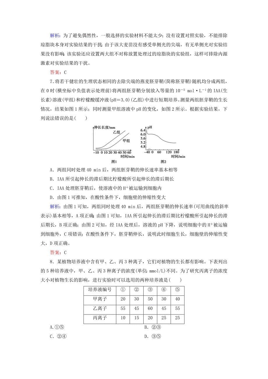 2022年高考生物一轮复习 实验专题2 实验探究与设计随堂训练 新人教版_第5页