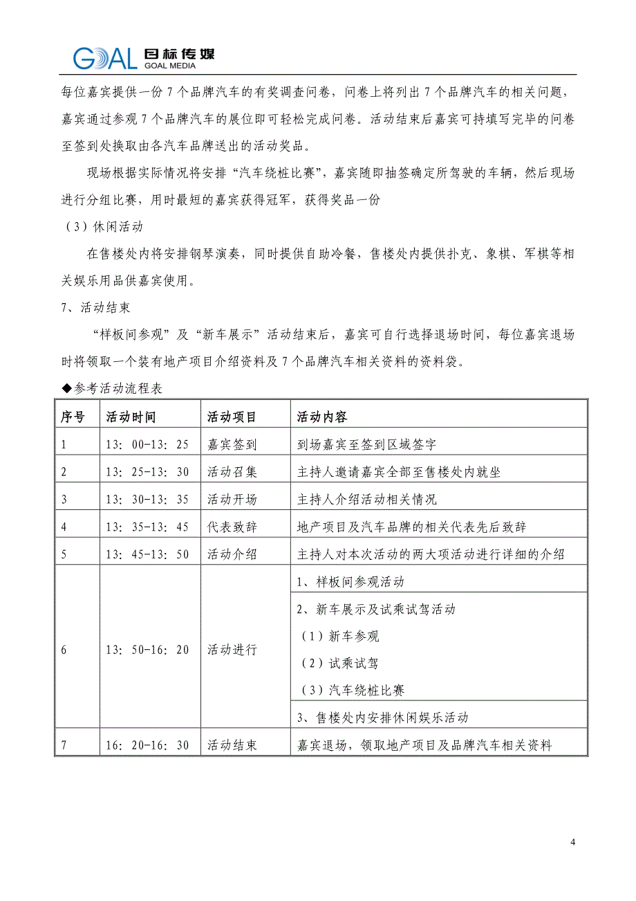 经典邂逅激情——“高端地产项目—极致汽车品牌”风尚之旅主题活动策划案_第4页