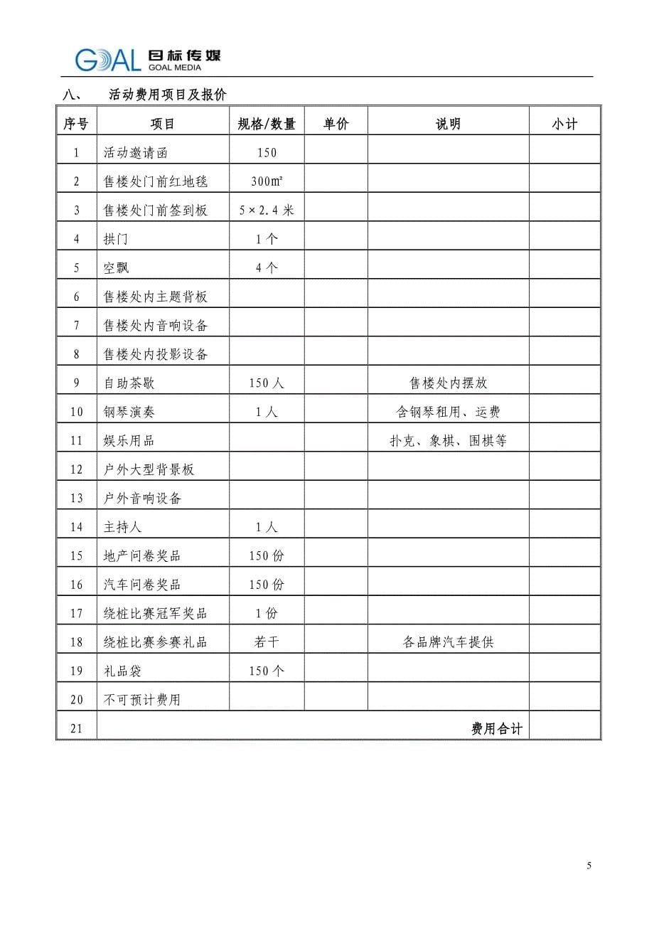 经典邂逅激情——“高端地产项目—极致汽车品牌”风尚之旅主题活动策划案_第5页