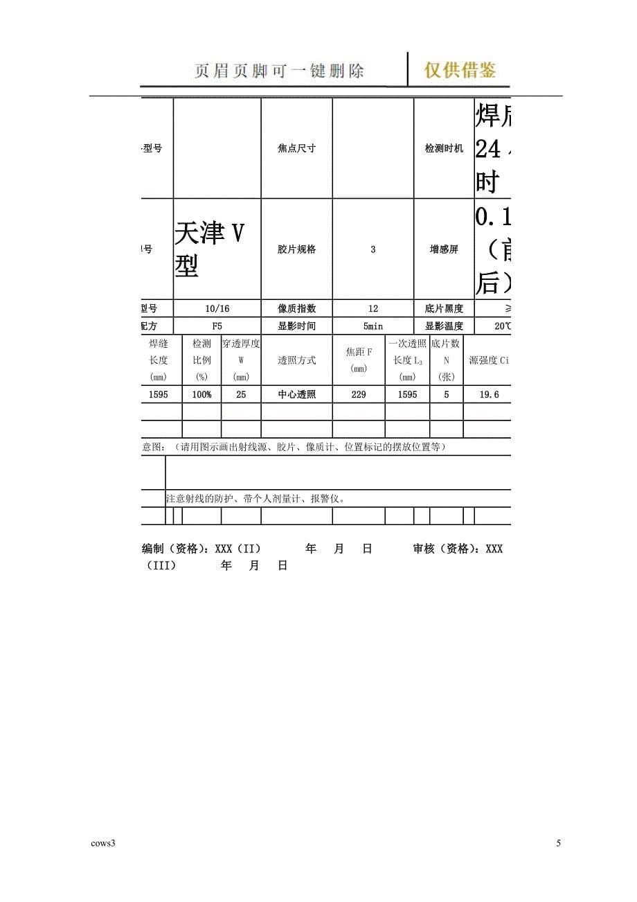 锅炉压力容器射线【文书参照】_第5页