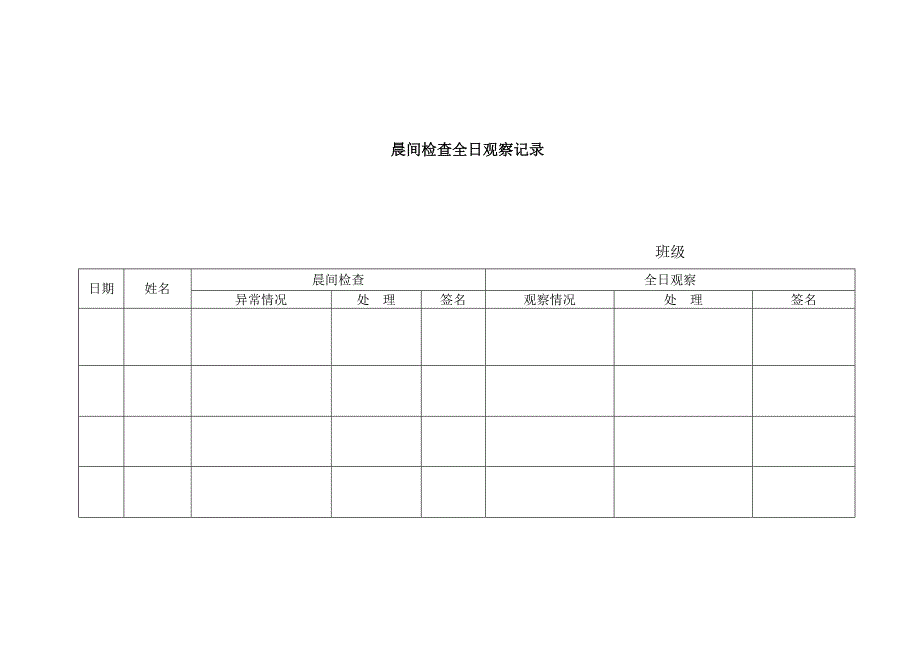 幼儿园卫生保健相关表格_第1页