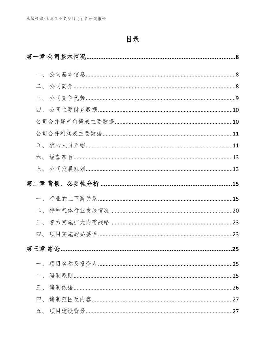 太原工业氢项目可行性研究报告_第2页