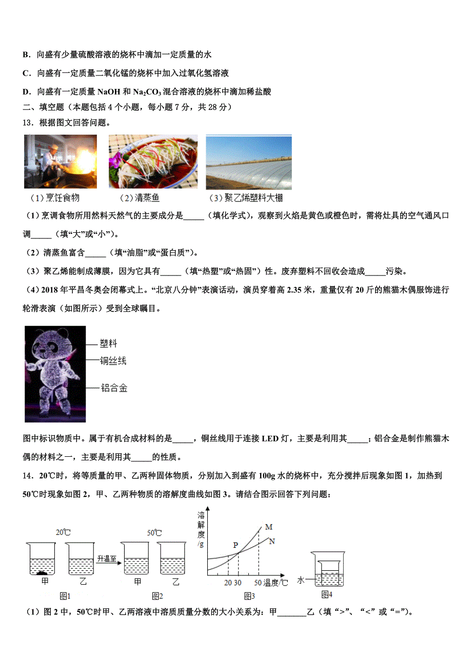 青岛市高中学段校2023学年中考押题化学预测卷（含解析）.doc_第4页