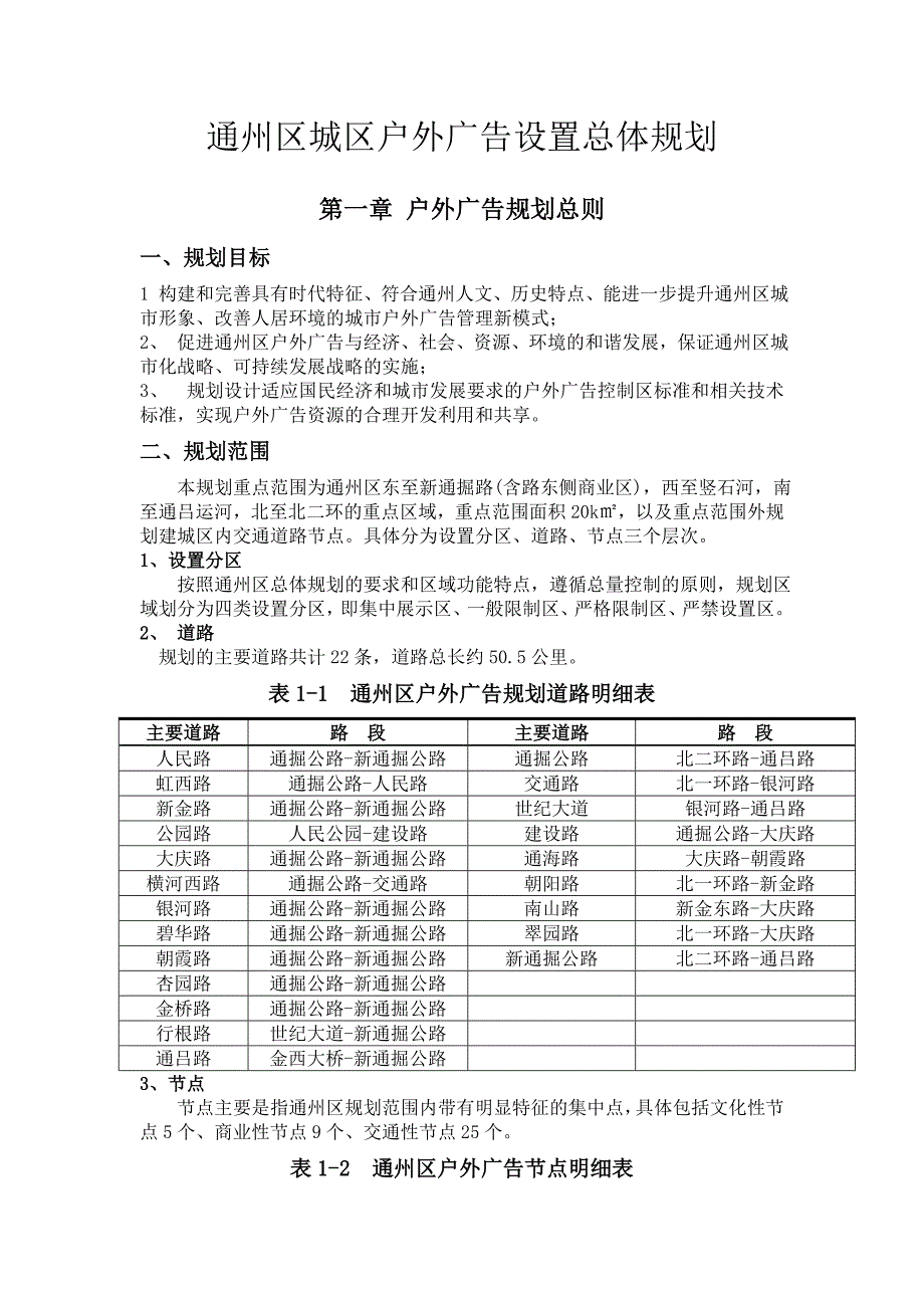 通州区城区户外广告设置总体规划.doc_第1页