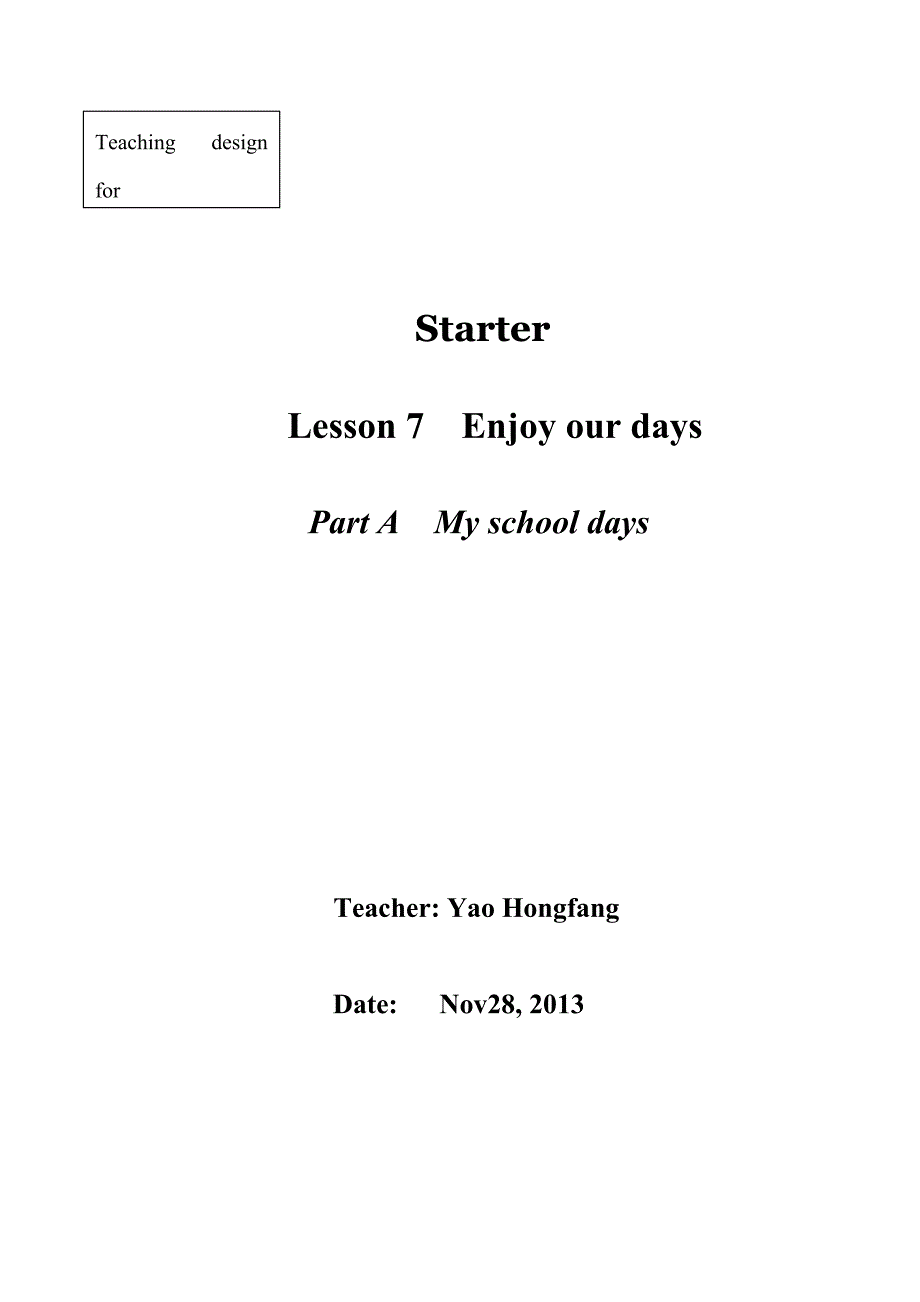 2013七年级lesson7教案 (2).doc_第1页
