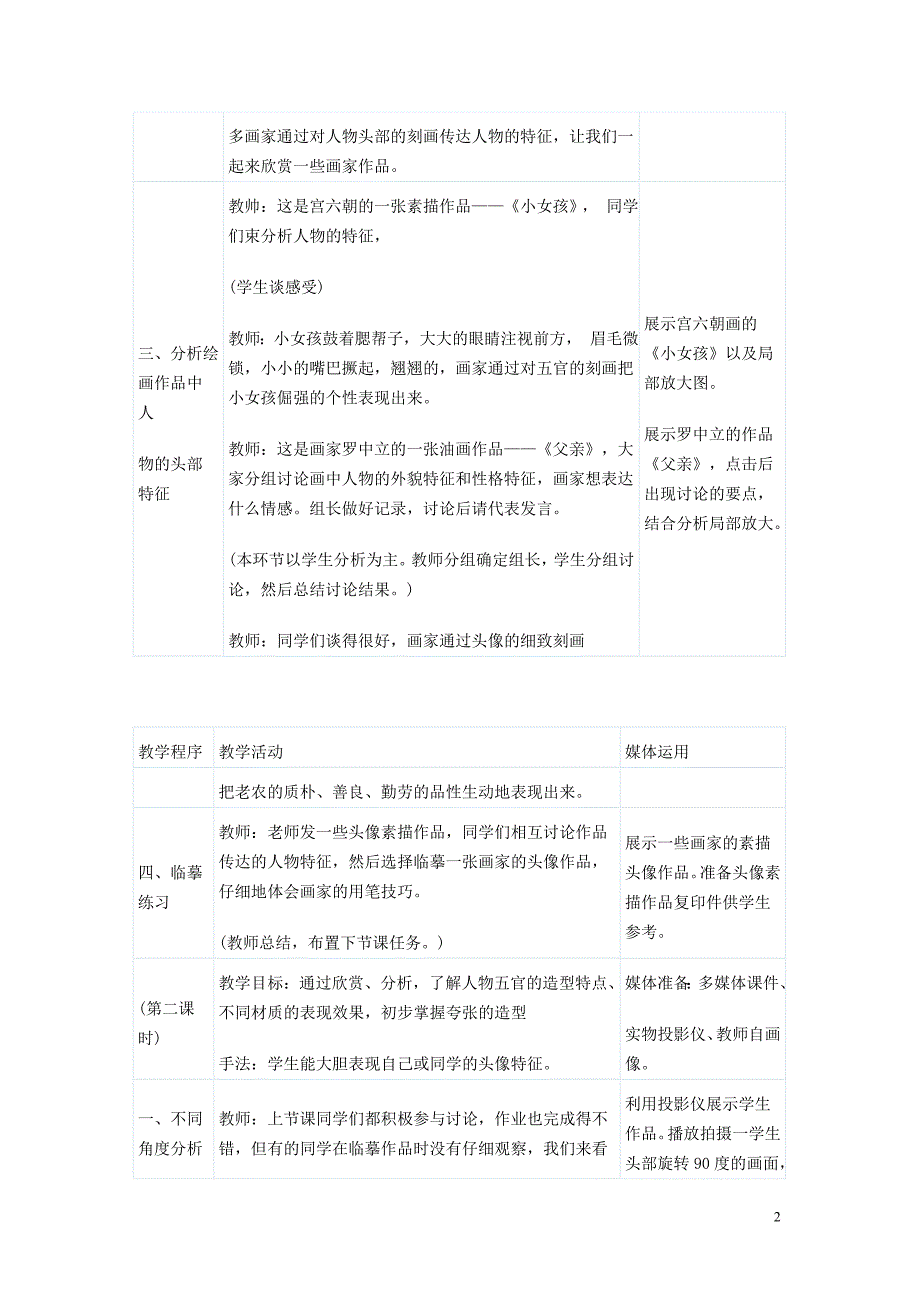 湘教版初中美术七年级上册精品教案全册.doc_第2页