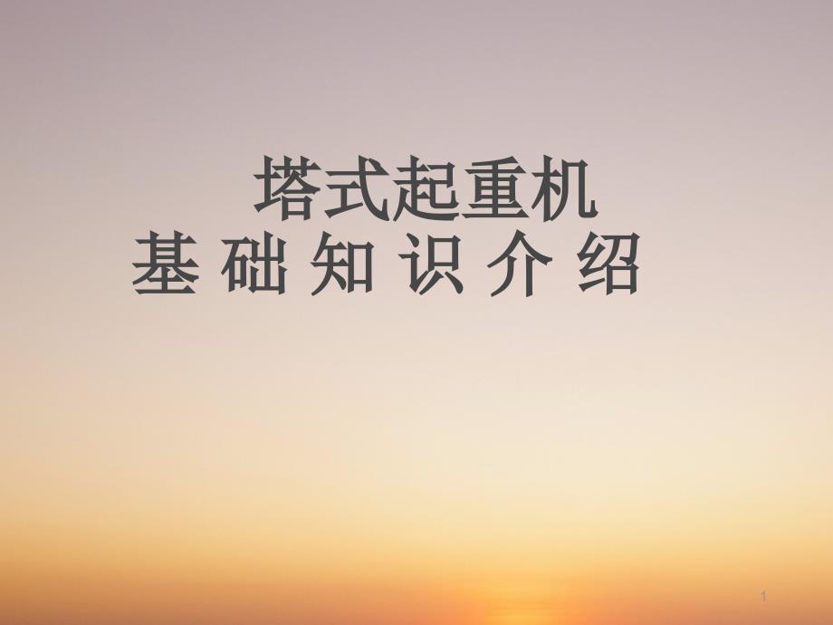 塔吊知识介绍课件_第1页