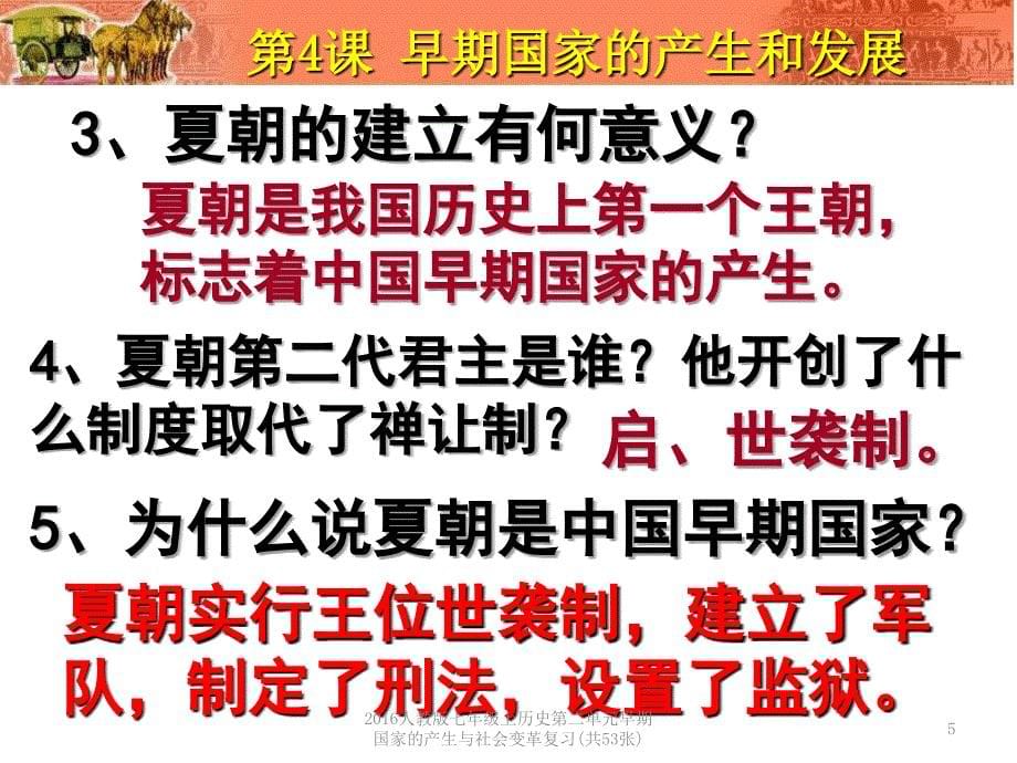 人教版七年级上历史第二单元早期国家的产生与社会变革复习共53张课件_第5页