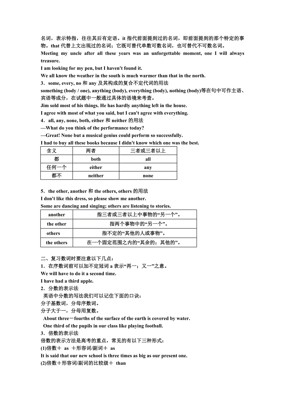 高考语法专题2代词和数词_第2页